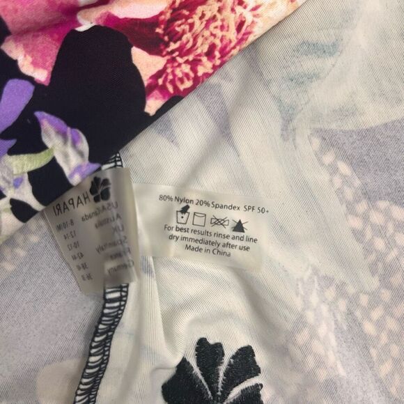 Hapari Womens Floral Halter Sweetheart Neck Backless Tankini Top Swimwear Medium - Picture 8 of 15